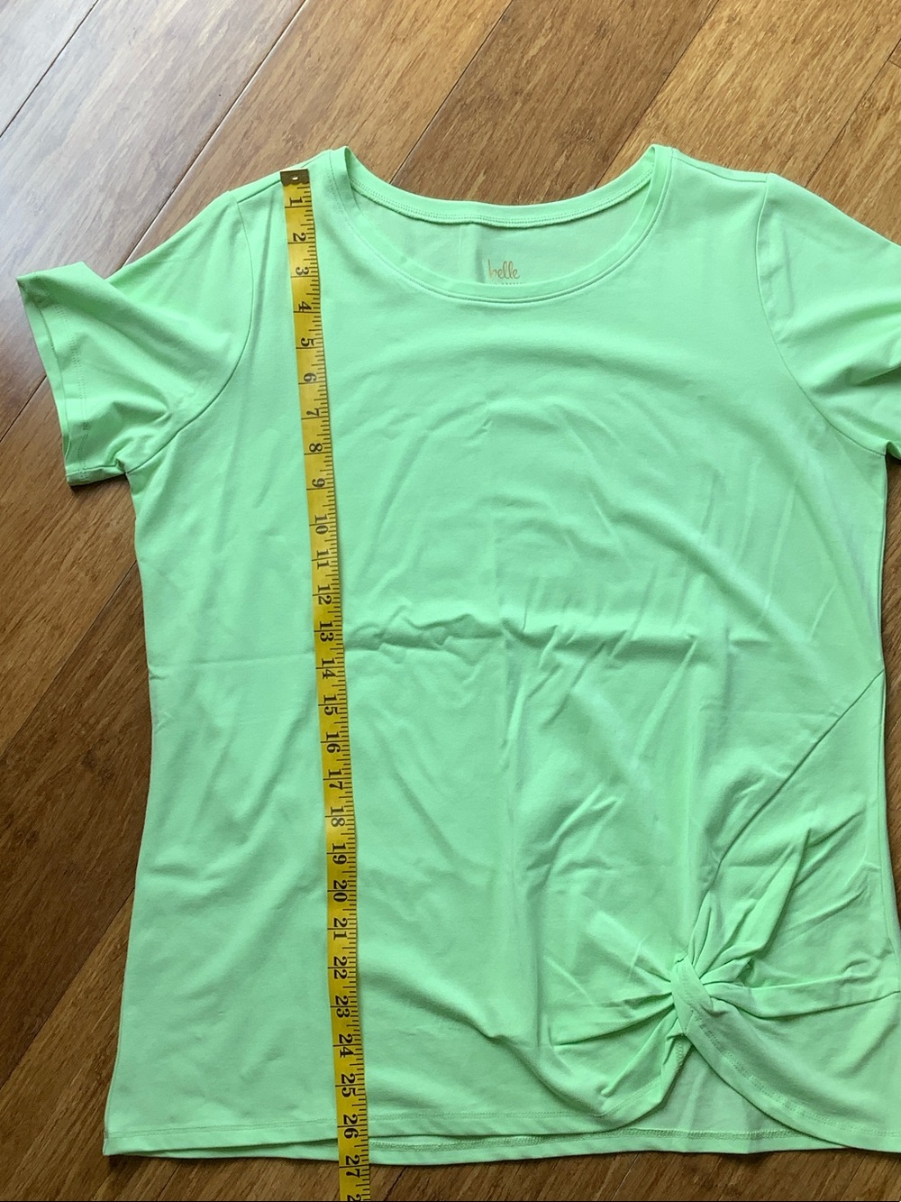 Belle by Kim Gravel Mint Knot-Accent Short Sleeve Tee - Picture 4 of 5